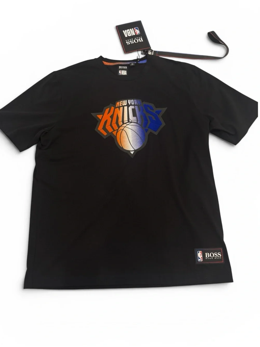 Boss Hugo Boss x NBA Knicks basketball black T-Shirt XXL NEW - Picture 1 of 8